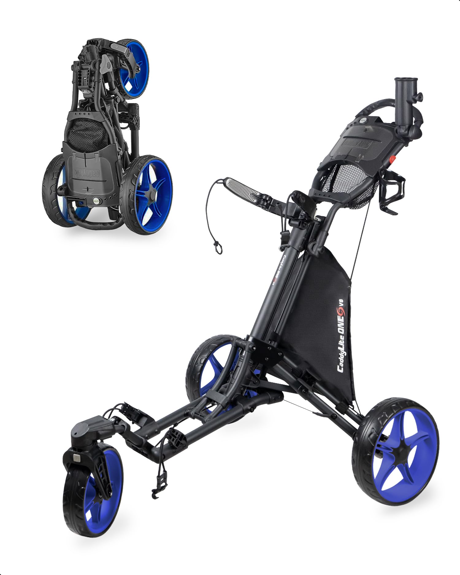 Amazon.com: Caddytek CaddyLite One Swivel V8 Golf Push Cart - 3